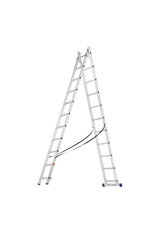 Лестница, 2 х 11 ступеней, алюминиевая, двухсекционная, Сибртех