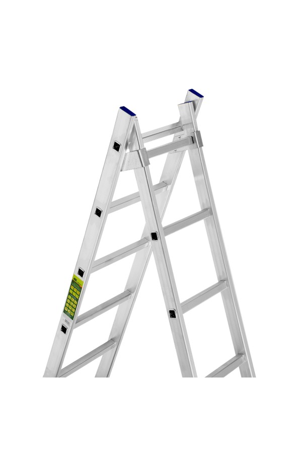Лестница, 2 х 11 ступеней, алюминиевая, двухсекционная, Сибртех
