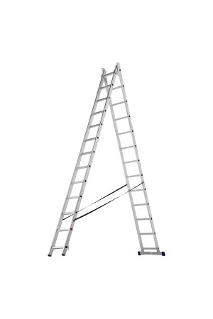 Лестница, 2 х 13 ступеней, алюминиевая, двухсекционная, Россия, Сибртех