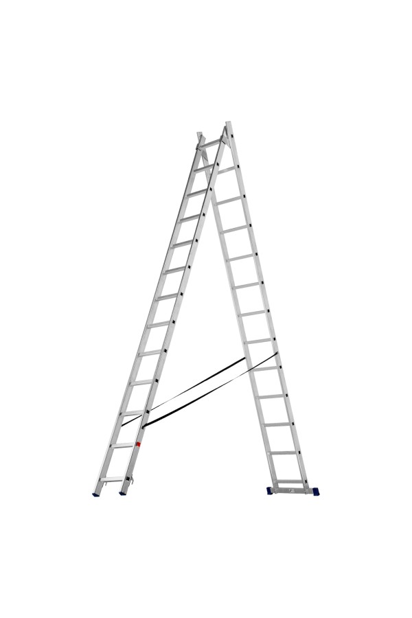 Лестница, 2 х 13 ступеней, алюминиевая, двухсекционная, Сибртех
