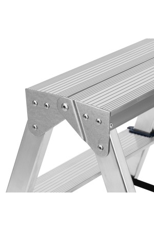 Стремянка двусторонняя 2 ступени, алюминиевая, Россия, Сибртех