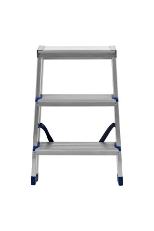 Стремянка двусторонняя 3 ступени, алюминиевая, Россия, Сибртех