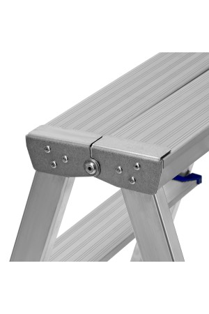 Стремянка двусторонняя 4 ступени, алюминиевая, Россия, Сибртех