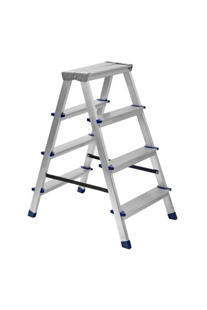 Стремянка двусторонняя 4 ступени, алюминиевая, Россия, Сибртех