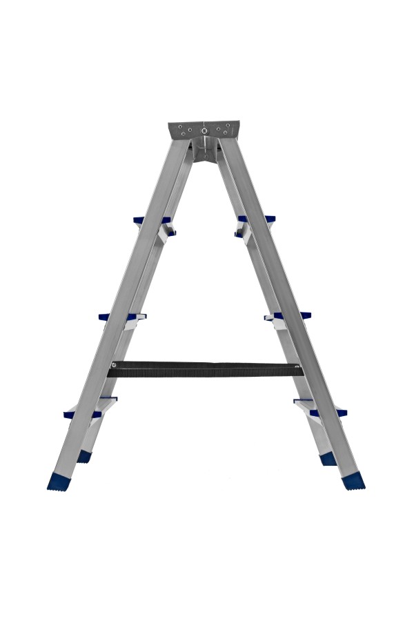 Стремянка двусторонняя 4 ступени, алюминиевая, Сибртех