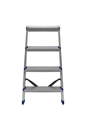 Стремянка двусторонняя 4 ступени, алюминиевая, Россия, Сибртех