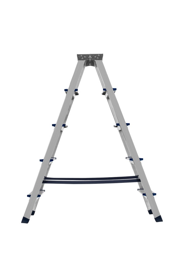 Стремянка двусторонняя 5 ступеней, алюминиевая, Сибртех