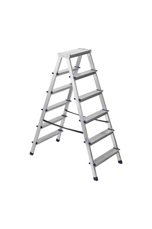 Стремянка двусторонняя 6 ступеней, алюминиевая, Россия, Сибртех