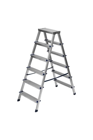 Стремянка двусторонняя 6 ступеней, алюминиевая, Россия, Сибртех