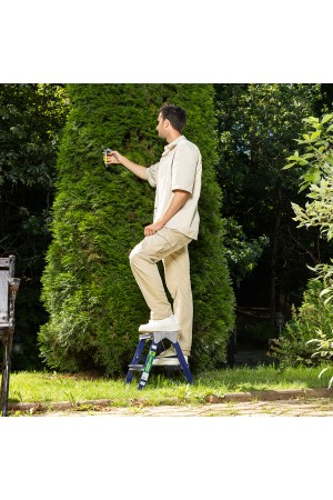 Стремянка двусторонняя 2 ступени, стальная, Россия, Сибртех