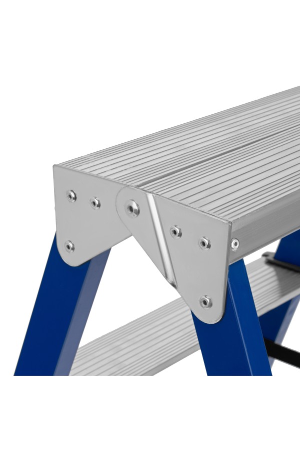 Стремянка двусторонняя 2 ступени, стальная, Сибртех