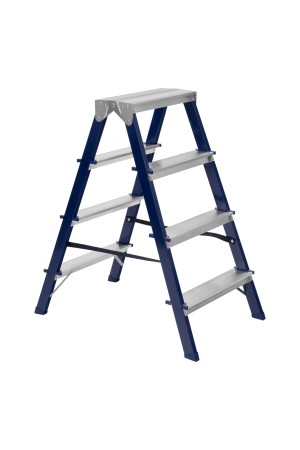 Стремянка двусторонняя 4 ступени, стальная, Россия, Сибртех