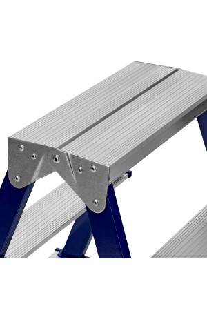 Стремянка двусторонняя 4 ступени, стальная, Россия, Сибртех