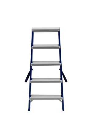 Стремянка двусторонняя 5 ступеней, стальная, Россия, Сибртех