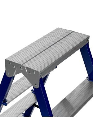 Стремянка двусторонняя 5 ступеней, стальная, Россия, Сибртех