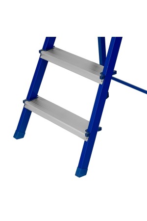 Стремянка, 3 ступени, стальной профиль, алюминиевые ступени Россия Сибртех