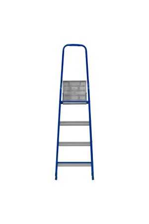 Стремянка, 4 ступени, стальной профиль, алюминиевые ступени Россия Сибртех