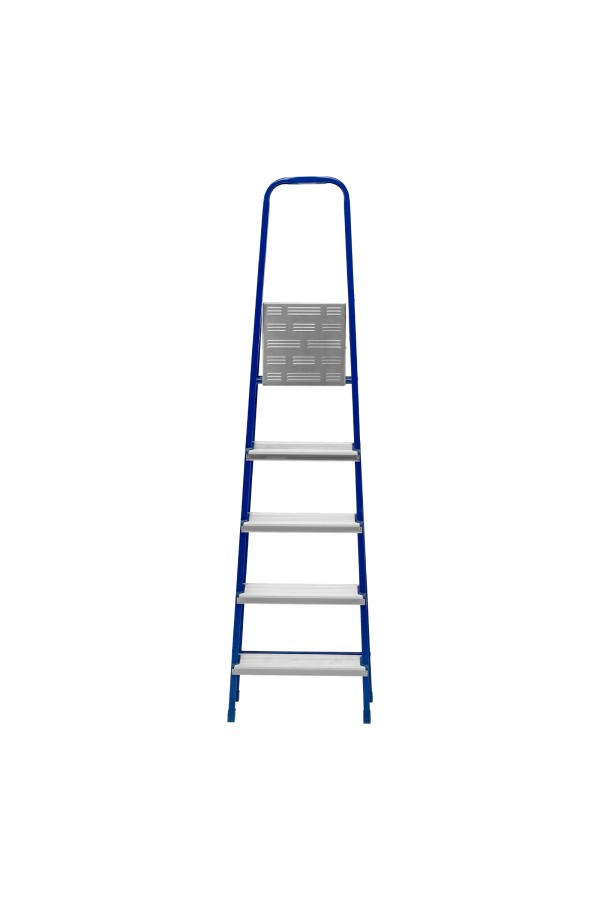 Стремянка, 5 ступеней, стальной профиль, алюминиевые ступени Сибртех