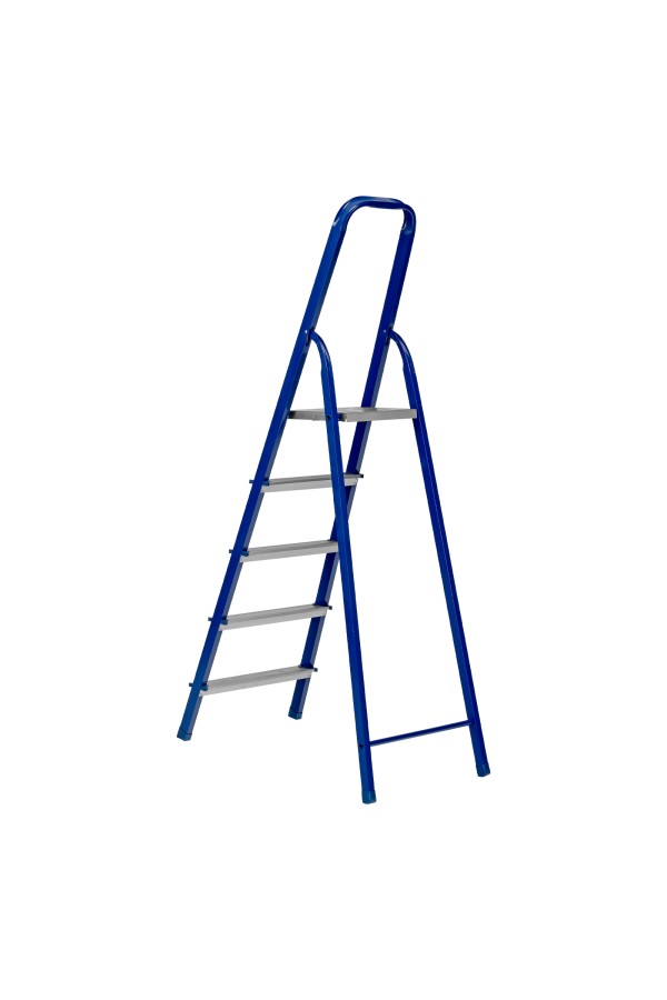 Стремянка, 5 ступеней, стальной профиль, алюминиевые ступени Сибртех