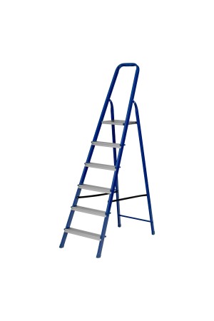 Стремянка, 6 ступеней, стальной профиль, алюминиевые ступени Россия Сибртех