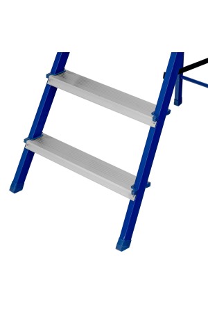 Стремянка, 6 ступеней, стальной профиль, алюминиевые ступени Россия Сибртех