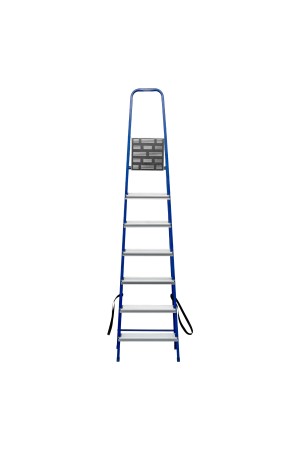 Стремянка, 7 ступеней, стальной профиль, алюминиевые ступени Россия Сибртех