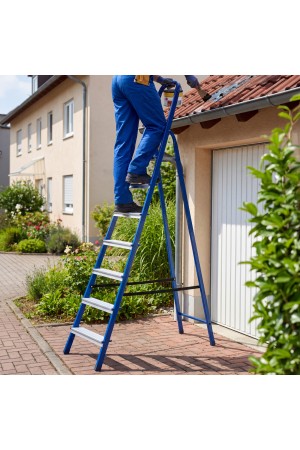 Стремянка, 7 ступеней, стальной профиль, алюминиевые ступени Россия Сибртех