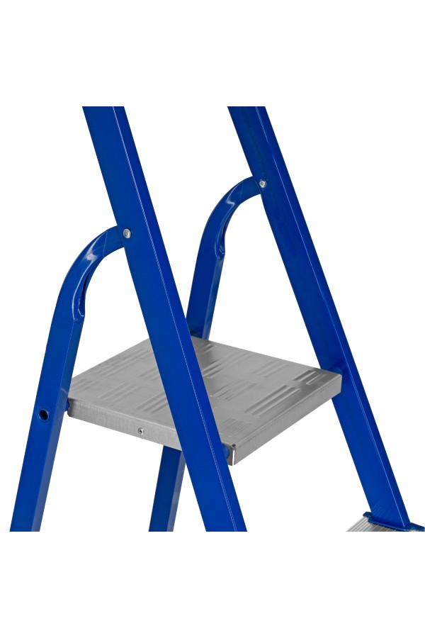 Стремянка, 8 ступеней, стальной профиль, алюминиевые ступени Сибртех