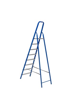 Стремянка, 8 ступеней, стальной профиль, алюминиевые ступени Россия Сибртех