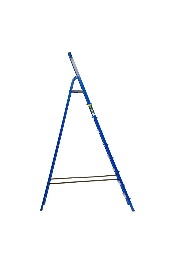 Стремянка, 9 ступеней, стальной профиль, алюминиевые ступени Сибртех