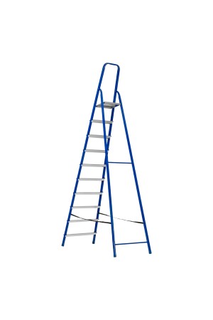 Стремянка, 10 ступеней, стальной профиль, алюминиевые ступени Россия Сибртех