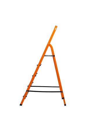 Стремянка, 5 ступеней, стальной профиль, ступени сталь, оранжевая, Россия, Сибртех