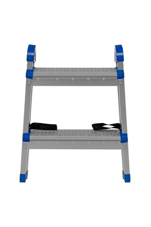 Стремянка двухсторонняя 2 ступени, сталь профиль, стальные ступени, Россия Сибртех