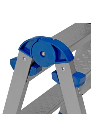 Стремянка двухсторонняя 2 ступени, сталь профиль, стальные ступени, Россия Сибртех