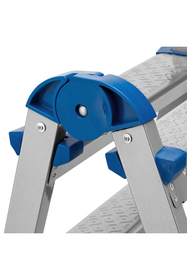 Стремянка двухсторонняя 3 ступени, сталь профиль, стальные ступени, Сибртех