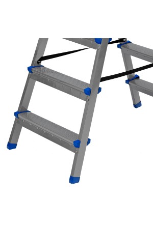 Стремянка двухсторонняя 5 ступеней, сталь профиль, стальные ступени, Россия Сибртех