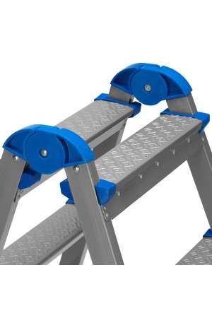 Стремянка двухсторонняя 6 ступеней, сталь профиль, стальные ступени, Россия Сибртех