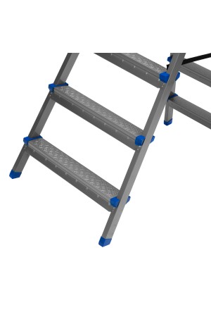 Стремянка двухсторонняя 6 ступеней, сталь профиль, стальные ступени, Россия Сибртех