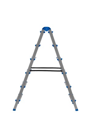 Стремянка двухсторонняя 6 ступеней, сталь профиль, стальные ступени, Россия Сибртех