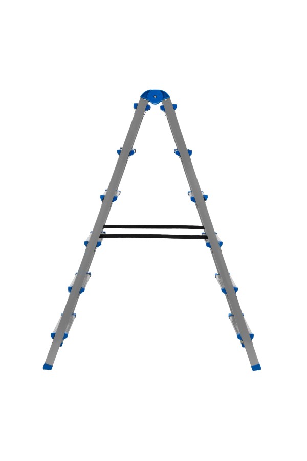 Стремянка двухсторонняя 6 ступеней, сталь профиль, стальные ступени, Сибртех