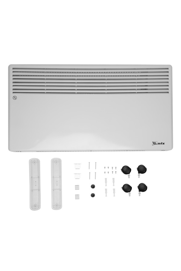 Конвектор электрический CH-2000, 2000 Вт, X-образный нагреватель, термостат, колеса  MTX