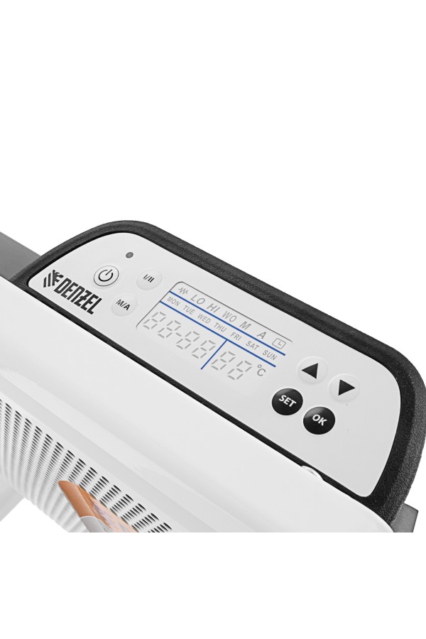 Конвектор гибридный электрический HybridX-2000, ИК нагреватель, цифровой термостат Denzel