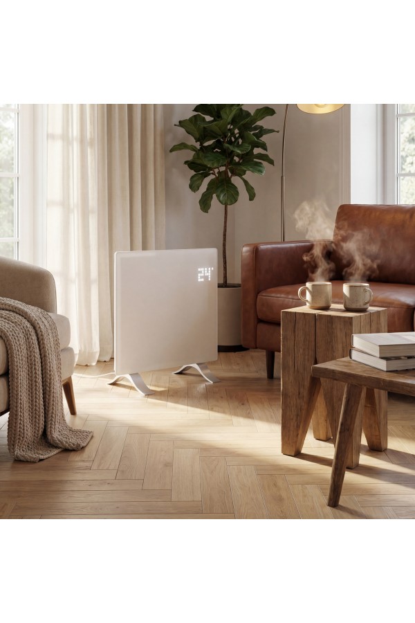 Конвектор электрический OptiPrime-1000, Wi-Fi, тачскрин, цифровой термостат, 1000 Вт Denzel