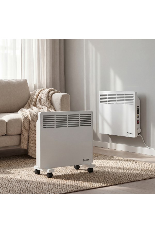 Конвектор электрический КМ-1000.1, 230 В, 1000 Вт, X-образный нагреватель, колеса, термостат MTX