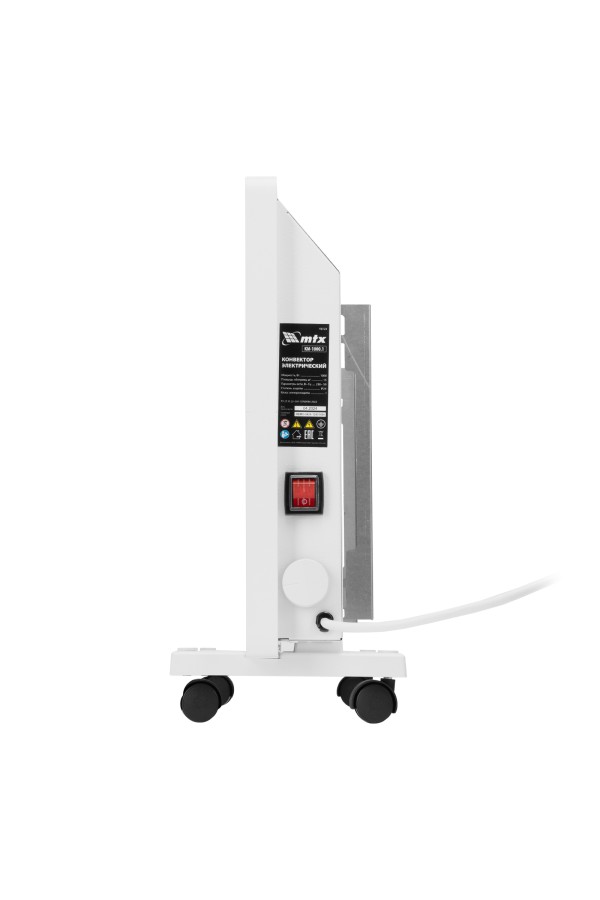 Конвектор электрический КМ-1000.1, 230 В, 1000 Вт, X-образный нагреватель, колеса, термостат MTX