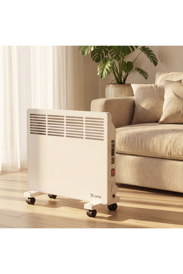 Конвектор электрический КМ-1000.1, 230 В, 1000 Вт, X-образный нагреватель, колеса, термостат MTX