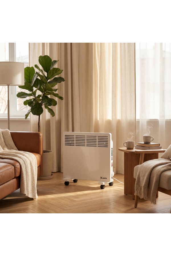 Конвектор электрический КМ-1000.1, 230 В, 1000 Вт, X-образный нагреватель, колеса, термостат MTX