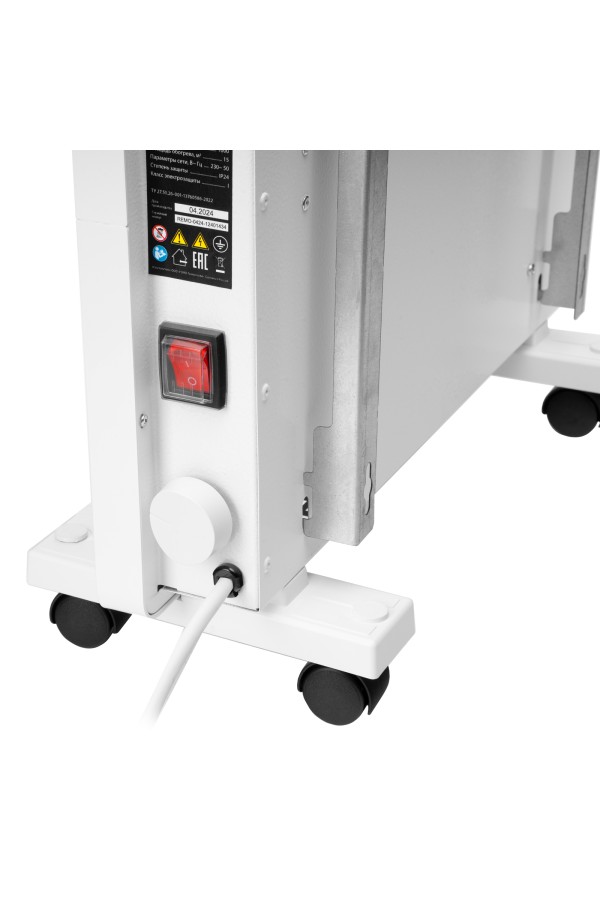 Конвектор электрический КМ-1000.1, 230 В, 1000 Вт, X-образный нагреватель, колеса, термостат MTX