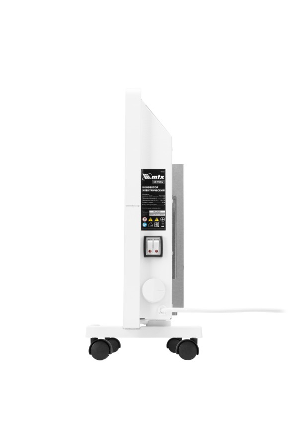 Конвектор электрический КМ-1500.2, 230 В, 1500 Вт, X-образный нагреватель, колеса, термостат MTX