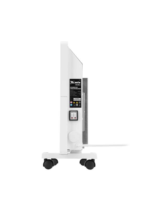 Конвектор электрический КМ-2000.2, 230 В, 2000 Вт, X-образный нагреватель, колеса, термостат MTX